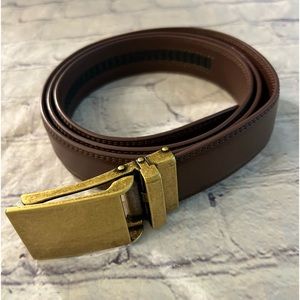 MULTI SIZE MENS BROWN BELT WITH RUSTIC BUCKLE